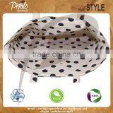 Jute Cotton Polka Dot Print Reversible Tote Bag for Shopping thumbnail-5