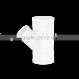 Factory Price Manufacturer Good Quality PVC Fitting UPVC Rubber Joint Plastic Fitting for Drainage GB 45DEG Reducing Skew Tee thumbnail-1