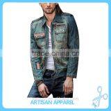 Western Style Men's Short Jeans Jacket OEM Autumn casual short washed jeans coat for men Wholesale