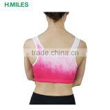Custom Made OEM Women's Fitness Hot Sex Plain Gym Sports Bra Yoga Top thumbnail-3