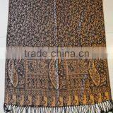 Wholesale Factory Classic Rayon Jacquard Paisley Floral Latest Shawl for Women thumbnail-1