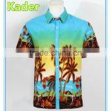 Wholesale men's softtextile hawaiian shirt