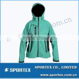 Functional Xiamen Sportex polyester sofshell jacket, polyester softshell gear, polyester softshell clothing OEM#YC13055