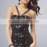 EM20374 Sexy Halter Sequins Mini Dress thumbnail-1