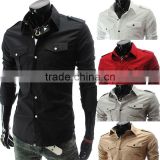 Wholesale walson Custom Mens Shirts Casual Slim Fit Stylish Mens Dress Shirts With Two Pocket apparel