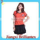 Women Short Sleeve Blouses Wide Neck T Shirts Round Neck Women T Shirt In Assorted Colours thumbnail-1
