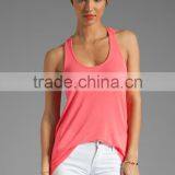 96% Rayon 4% Spandex Jersey Pink Tanks thumbnail-1