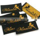 Customized Garment Shoe Labels/woven Labels/main Label/embroidered Tag Silver Gold WSL-001 thumbnail-3