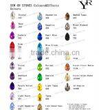 Teardrop Sew on Flat Back Strass Drill Diamond Stones thumbnail-4