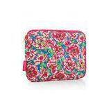 10.1 Red Zippered Neoprene Tablet Sleeve Personalized , Sublimation Flower Pattern