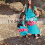 Mommy and me Maxi Dresses Women Long Dresses Cotton Stripes Maxi Dress thumbnail-1