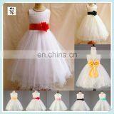 Hot Sale White Gown Tulle Flower Girl Kids Dresses HPC-3091 thumbnail-1