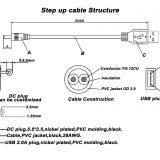 USB dc Boosting Cable 5v to 9v 12v Step up Cable Usb to dc Boost Converter Power Cable thumbnail-4