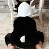 Panda Cartoon Flannel Conjoined Polyester Children Pajamas thumbnail-4