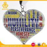 Custom Humility Heart Shape Medal with Soft Enamel