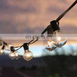 Globe String Lights With Black White Wire G40 Incandescent Bulb 25Ft Outdoor thumbnail-4