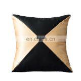 High Quality PU Faux Leather Black Pillow Case Cushion Covers Wholesale thumbnail-2