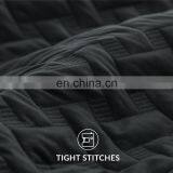 Wholesale European Custom Reversible Anti Wrinkle Color Oeko-tex Woven Solid Plain Queen Size King Quilt Set For Home thumbnail-4