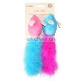 Colorful Promotional Cat Feather Mouse Squeaker Toys thumbnail-1