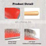 Wooden Bamboo Grooming Hair Remover Pet Slicker Comb Dog Brush For Dog thumbnail-4