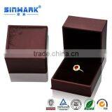 sinmark Luxury velvet insert custom logo printed PU jewelry box
