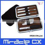 6pcs Stainless Steel Black Manicure Set Manicure Case