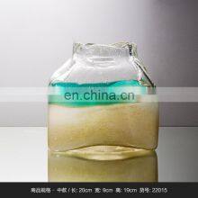 Dried Flower Clear Glass Vase Crystal Modern Irregular Bottleneck Flower Vase For Home Decor thumbnail-2