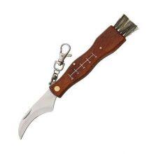 Best Selling High Quality Custom Picking Cutting Outdoor Pocket Knife Wooden Handle Mushroom Knife With Brush thumbnail-2