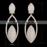 Elegant Big Party Jewelry Bling Deluxe Micro Pave Setting CZ Women Dressed Earrings thumbnail-6