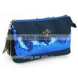 Newest Style Charming Blue Sequin Cosmetic Bags