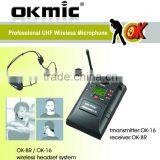 OK-8R/OK-16 UHF PLL Headset Transmitter Wireless System thumbnail-1