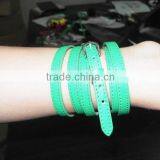 Green Real Leather Wristbands thumbnail-1