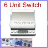 60 Second Auto Off 2000g 10cm x 10cm Square Metal Tray I2000 Kitchen Scale thumbnail-1