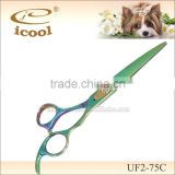 UF2-75C Stainless Steel Handle Curved SUS440C Stainless Steel tattoo hairdressing scissors