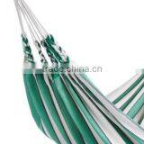 GREEN PERUVIAN STRIPED COTTON HAMMOCK thumbnail-1