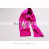 100% Silk Scarf With Handmade Embroidery in Silk Threads thumbnail-2