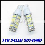 NEW 2015 PRODUCTT10 54LED SMD Car Bulb Car Auto LED T10 194 W5W 3014 Wedge Light Bulb Lamp 5SMD White
