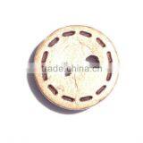 2-hole Laser Engraved Decorative Wood Buttons for Garment/clothing