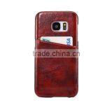 Low Price High Quality Leather Rubber Back Case for Samsung S7 Edge Luxury Crazy Horse Grain Case With Card Slot SSZ MT-5536 thumbnail-1