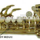 Beginner Use China Made Cheap Straight Soprano Saxophone, Gold Lacquer With Case thumbnail-4