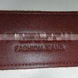 Wholesale Embossed Logo on PU Leather Patch for Jeans and Bags thumbnail-1