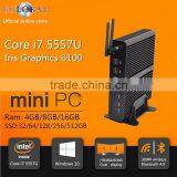 Tiny PC Computer 4K HTPC Intel Core i7 4500u 5500u 5557u Windows8.1 TV Box 4GB RAM 64GB SSD 1TB HDD WiFi BT Quality Choice