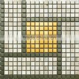 Stone Mosaic Tiles, Stone Mix Metal Mosaic Pattern, wall & floor decoration, Stone Mosaic Floor Tiles 300*300 YX-SM16