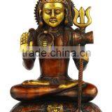 Lord Shiva Sitting on Lion Base 10"