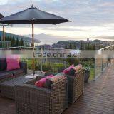 Fancy Balcony Deck Glass Banister Cast Aluminum Railing thumbnail-5