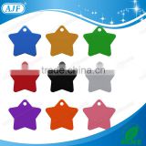 AJF colorful aluminium Star shaped Pet ID Tags