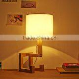 Modern Novel Wood Table Lamp, Adjustable Wood Neck Reading Lamp, Wooden Base Lamp thumbnail-2