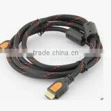 Long Customized 1.4v Male to Male HDMI Cable With Braiding and Magnetic Rings