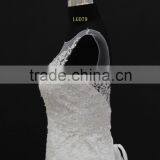 Best Selling Wedding Gown Sexy Low Back Lace up Back Sleeveless Mermaid Wedding Dress thumbnail-5