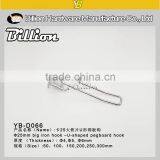 Powder Coated Single Wire Pegboard Display Hook Double Wire Display Hook for Hanging Chrome Finish Hook With Tag thumbnail-4